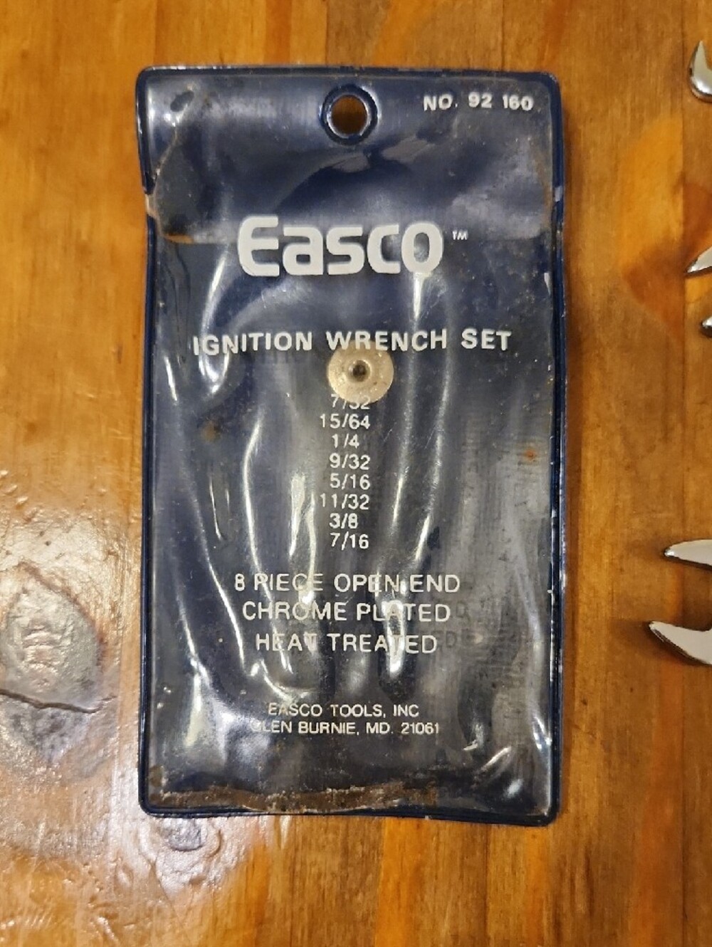 Easco 8 Piece SAE Open End Igniton Wrench Set #92160 - Picture 3 of 5